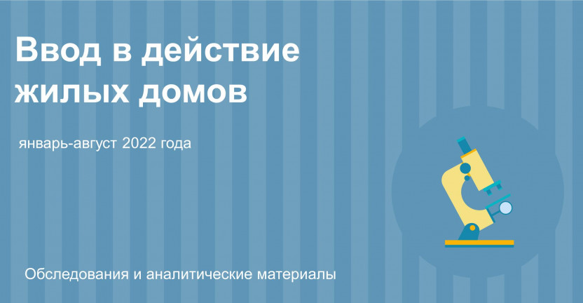 Ввод в действие жилых домов  в Ульяновской области в январе-августе 2022 года